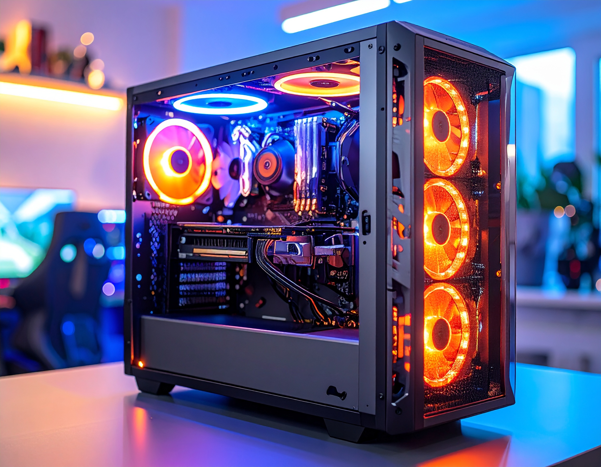 PC Gamer sur mesure avec éclairage RGB
